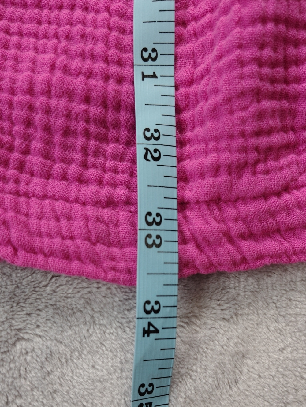 GAP Hot Pink 100% Cotton Short Sleeve V Neck Muslin Cottagecore Dress Size Large - Picture 8 of 10